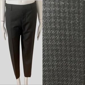 PRADA Men’s Virgin Wool Black Houndstooth Trousers Dress Pants Luxury Designer
